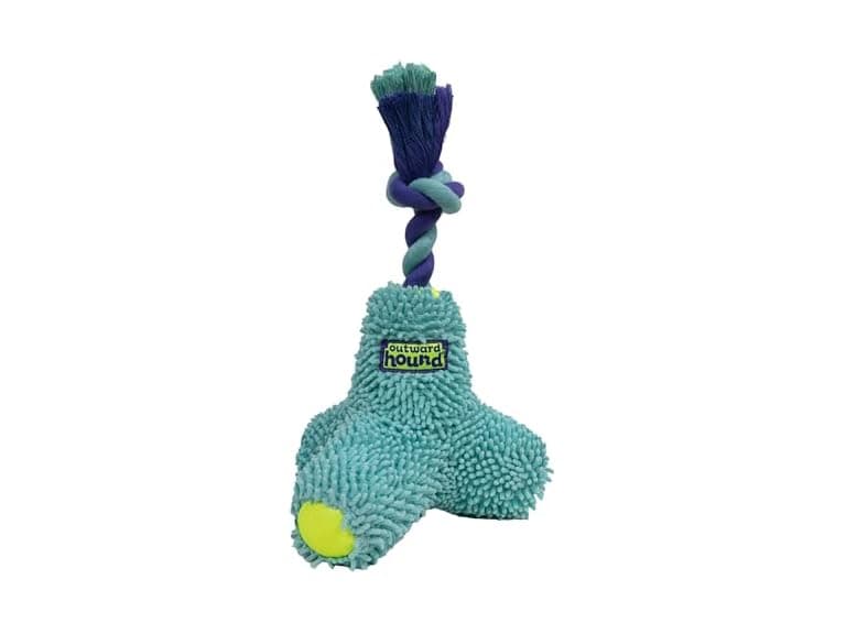 Outward Hound FlyFetch Rope Tug Dog Toy, Plush Body - Image 1