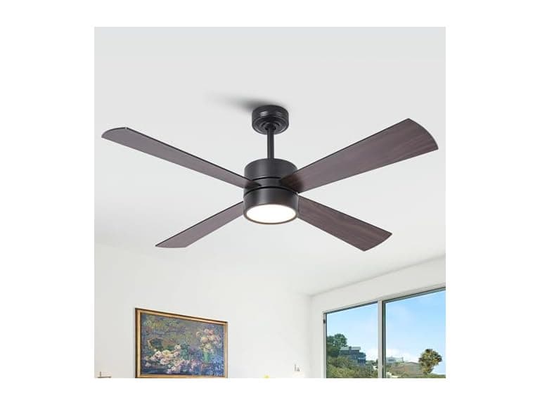 Parrot Uncle Ceiling Fan w/ Lights & Remote, 52" Black - Image 1