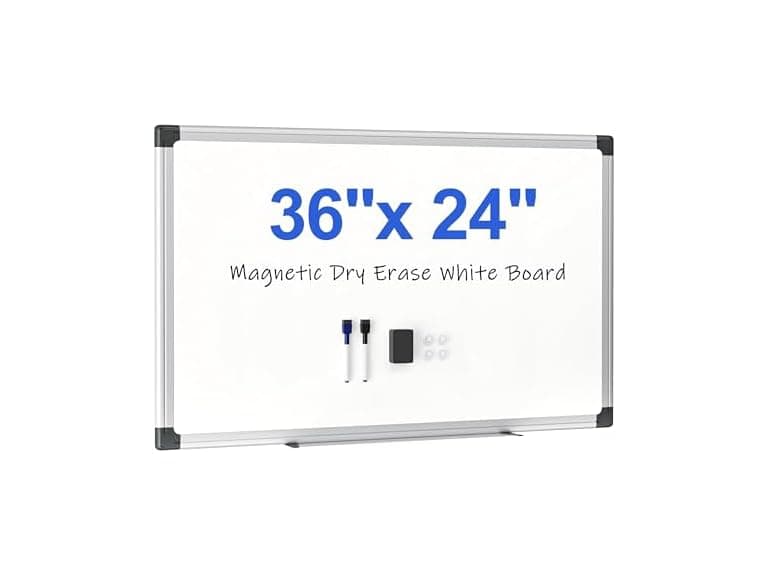 Scribanx Magnetic Dry Erase Board 36 x 24 for Wall