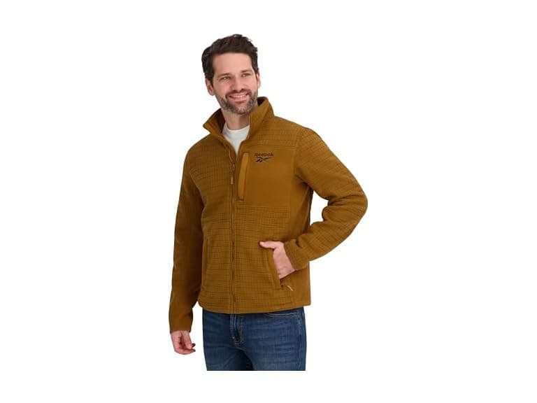 Reebok Grid Polar Fleece Jacket Blk L - Image 1