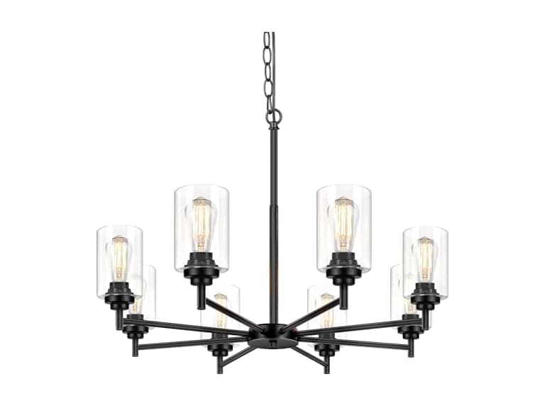 Sucolite 33.5'' 8-Light Chandelier -Choose Color - Image 1