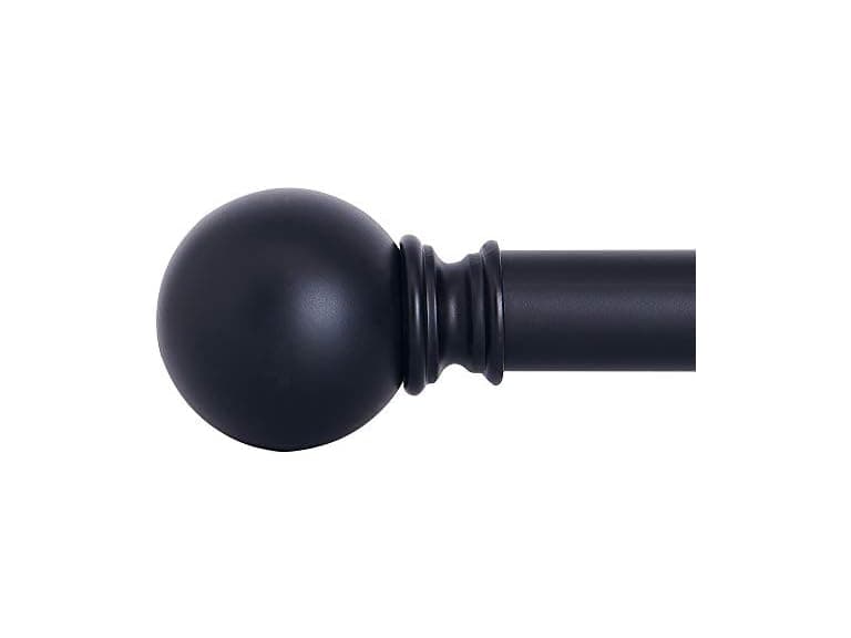 NICETOWN Black Curtain Rods 28-48" Ball - Image 1