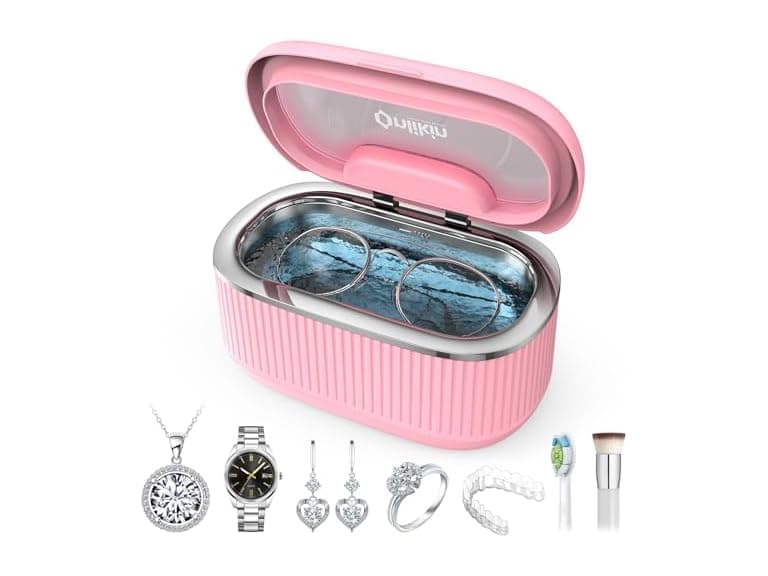 Onlikin Ultrasonic Pink Jewelry Cleaner - Image 1