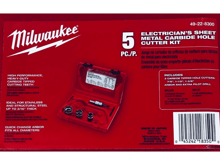 Milwaukee 49-22-8300 Sheet Metal Hole Saw Kit