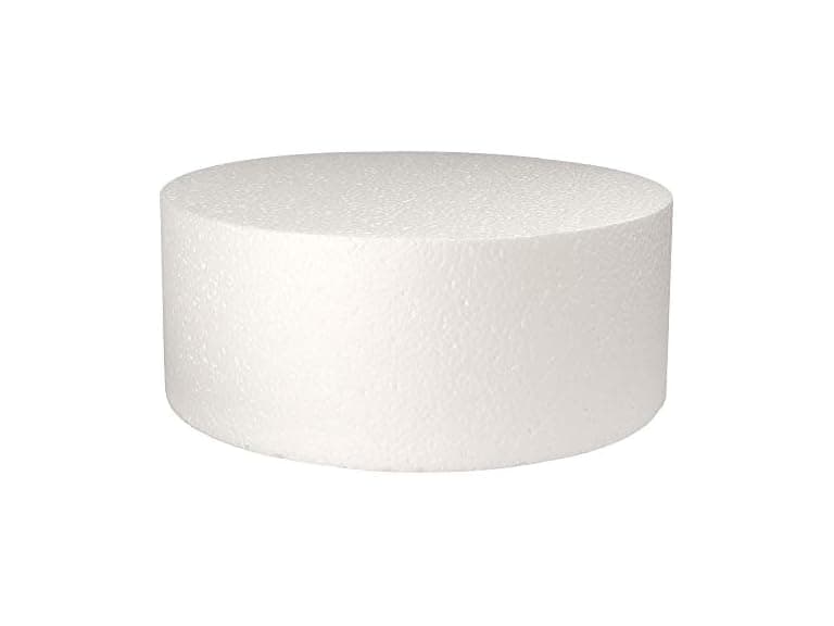 BakeDeco Round Cake Dummy, Styrene - Image 1