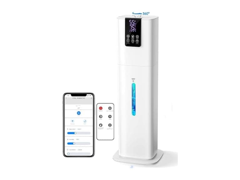 White Hiswelle 8L Smart Top Fill Humidifier