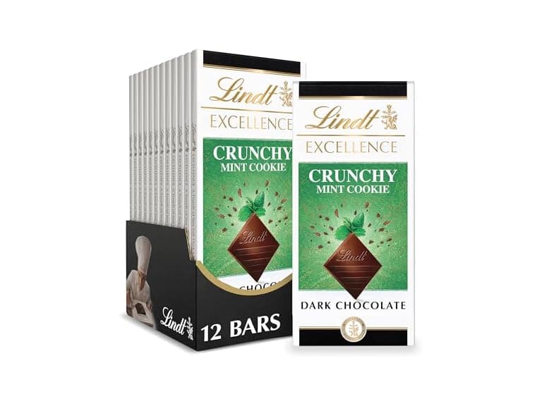 Lindt Excellence Crunchy Mint Dark Bar 1 - Image 1