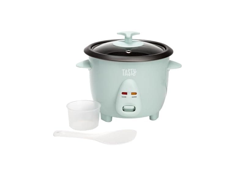 Tasty Mini Rice Cooker, 1.5-Quart, Aqua - Image 1
