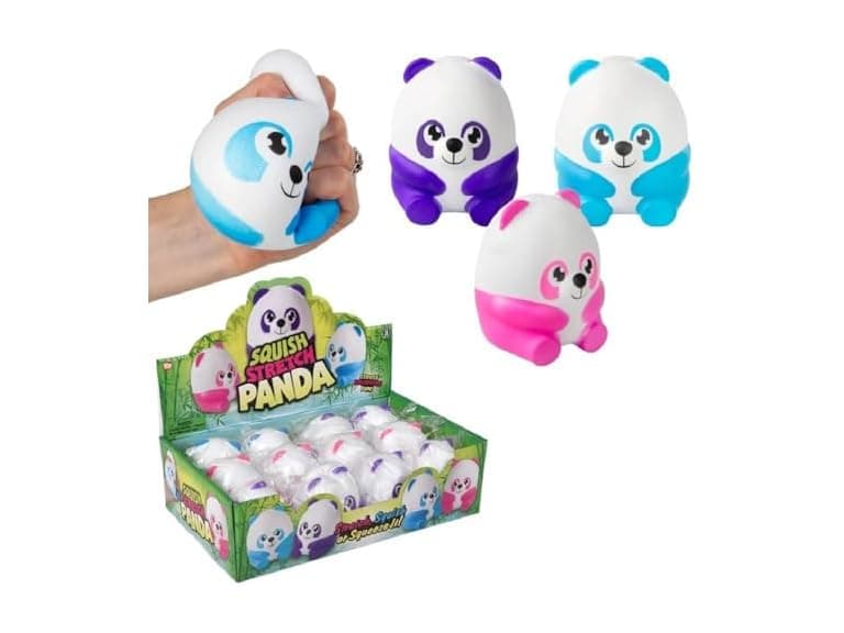 3.75 Inch Squish and Stretch Panda Toy – 12 Count - Image 1