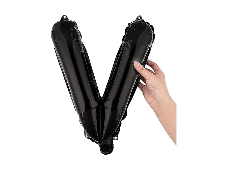 Restaurantware-Balloonify 16 Inch Letter Balloon "V" Black - Image 1