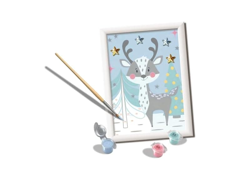 CreArt Cute Deer Paint by Numbers Kit - Image 1