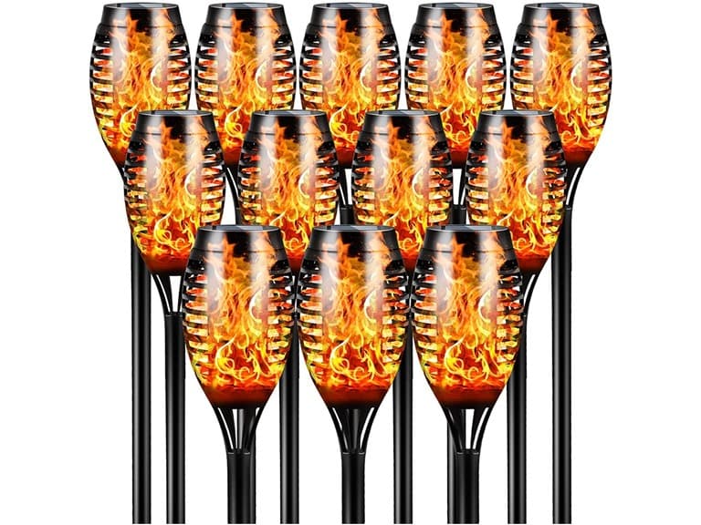 Hakol 12 LED Solar Tiki Torches - Image 1