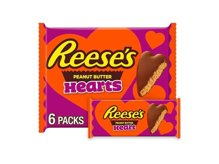 Reeses PB Hearts Valentines 1.2oz 6ct - Image 1