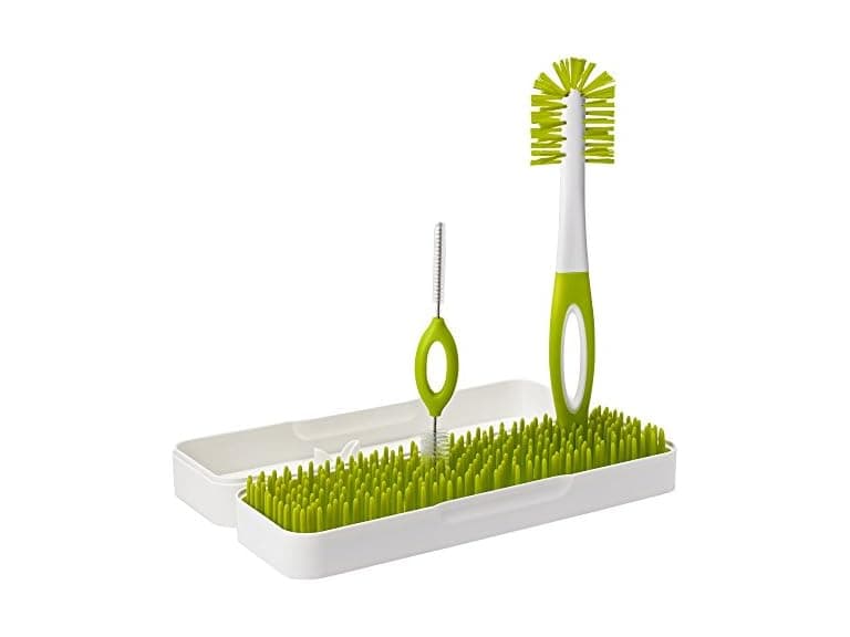 Silicone Travel Bottle Drying Rack & Brush - Image 1