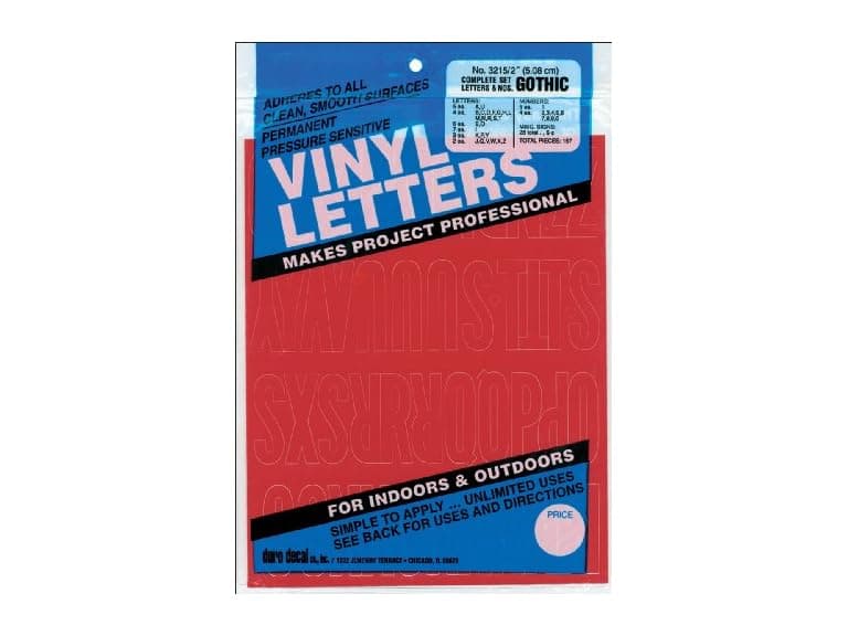 Duro Decal Permanent Adhesive Vinyl Letters - Image 1