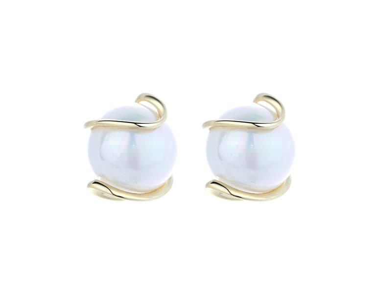 Cultured Pearl Caged Studs - Image 1