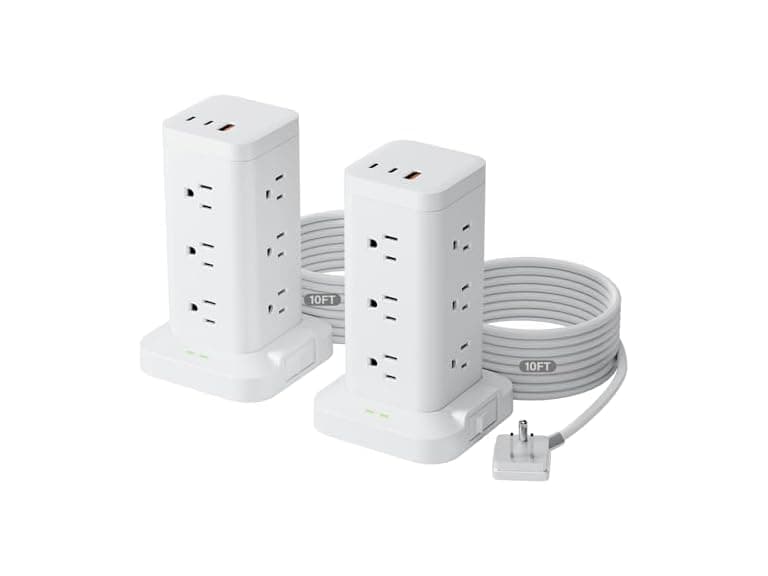 TAGZILO 2-Pack Power Strip 12-Out 10ft - Image 1