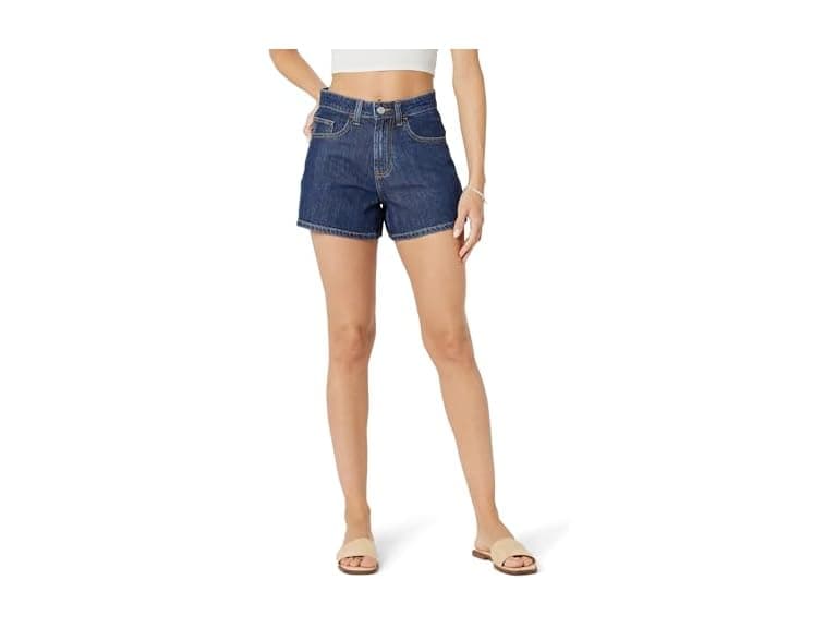 The Drop Rowan Flared Denim Short Dark - Image 1