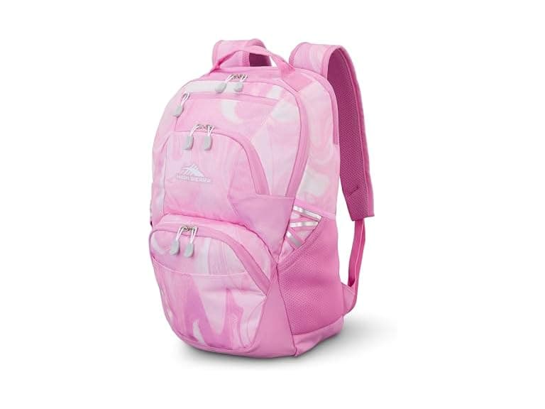 High Sierra Swoop SG Backpack One Size, Pink Marble Swirl - Image 1