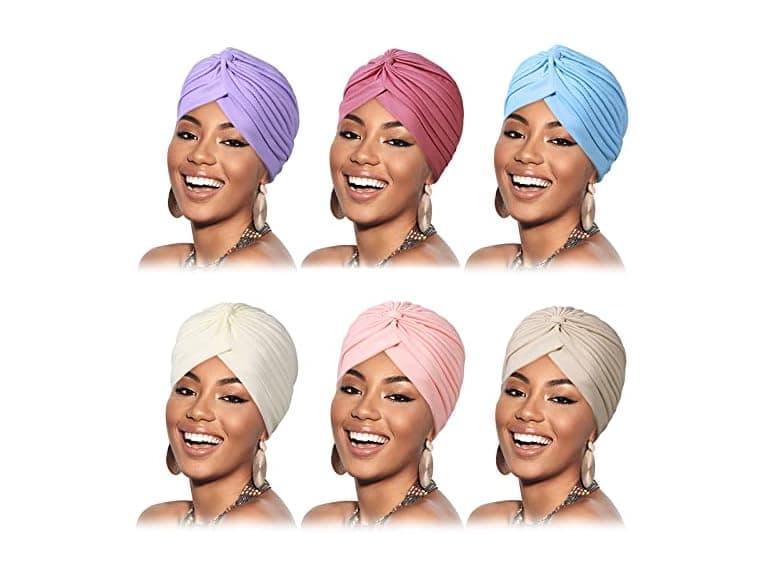 6 Pieces Stretchy Beanie Turbans - Image 1