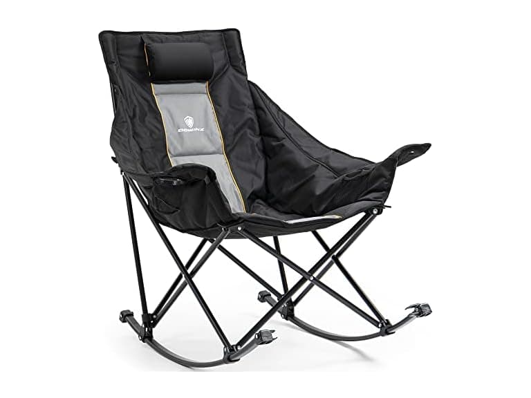 Grey Oversized Rocking Camping Chair - Image 1
