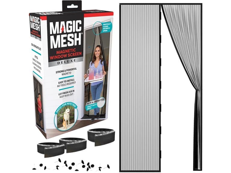 Magic Mesh Deluxe, Black | Magnetic Screen Door - Image 1