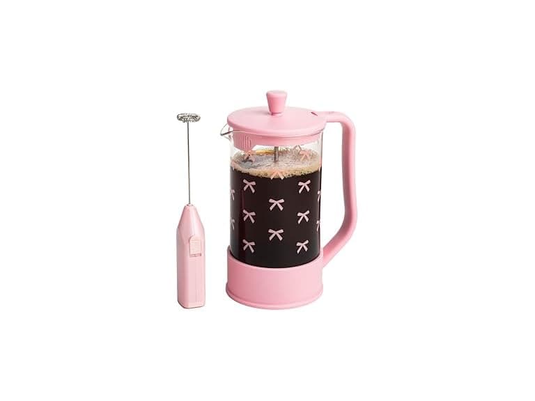 Paris Hilton Bow Design French Press and Frother - Image 1