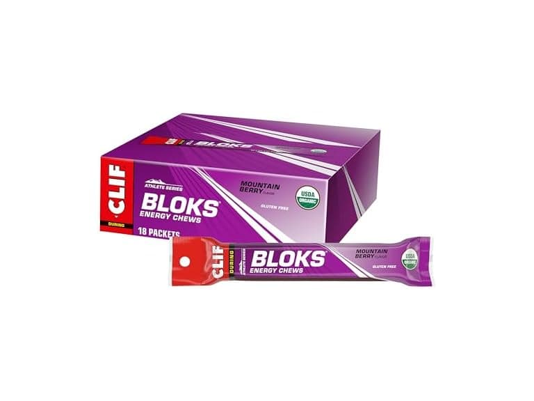 18CT CLIF BLOKS - Mountain Berry Flavor - Energy Chews - Image 1