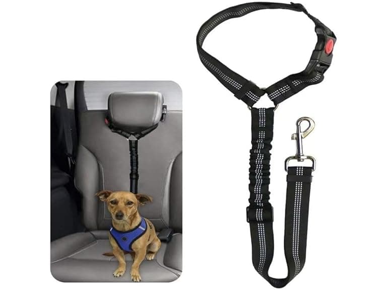 (2 Pack) 3-in-1 Pet Dog Cat Seat Belt - Image 1