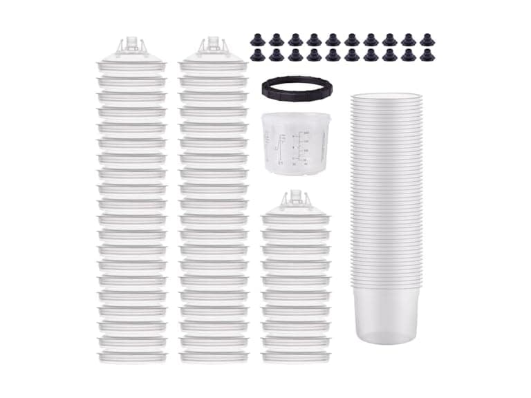 50 Set Disposable Paint Gun Cup System