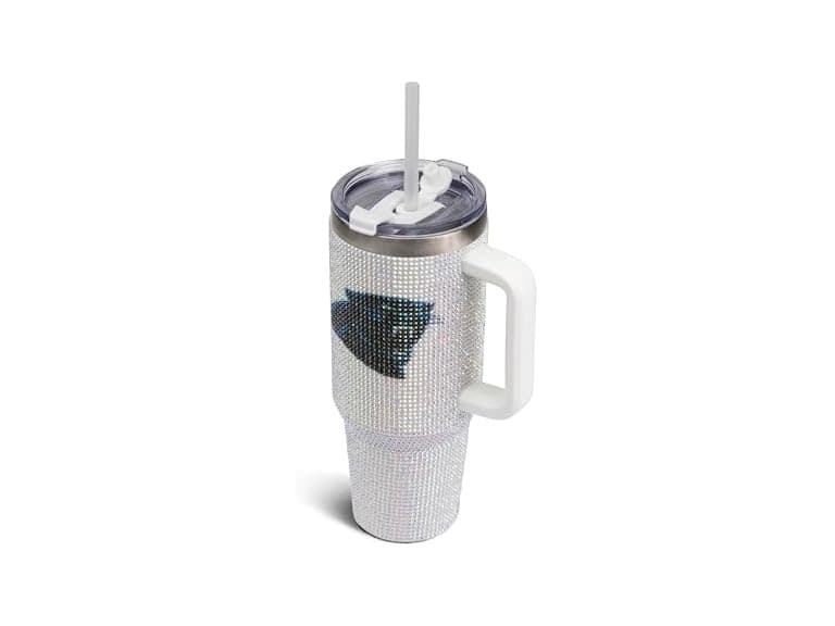 CAROLINA PANTHERS 40oz Bling Tumbler - Image 1