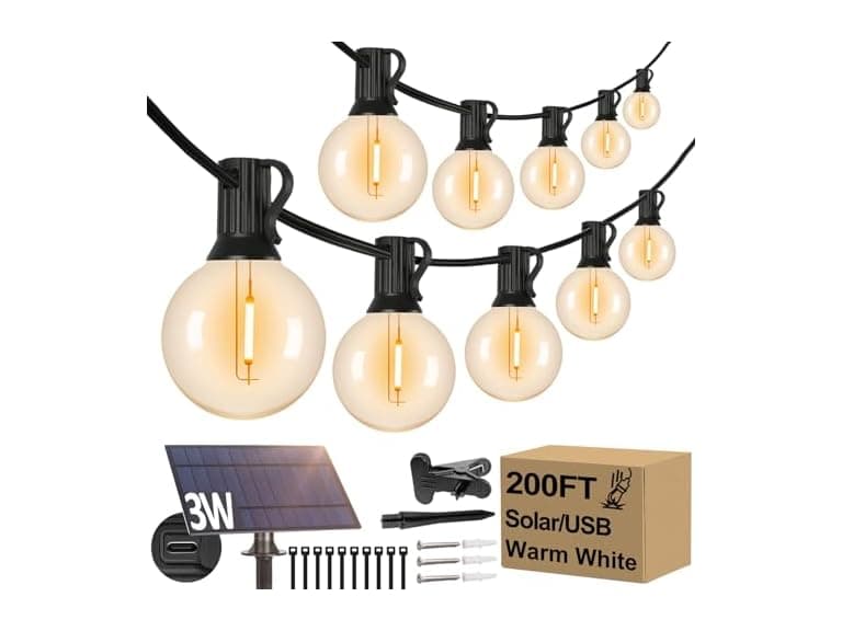 Lakumu 200FT G40 Solar String Lights - Image 1