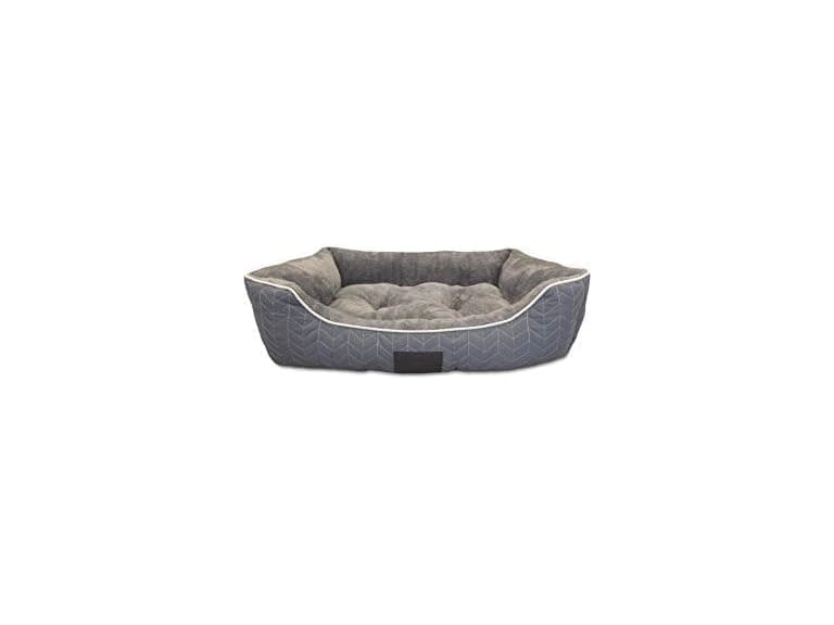Dog For Dog Herringbone Quilted Cuddler Gray - Image 1