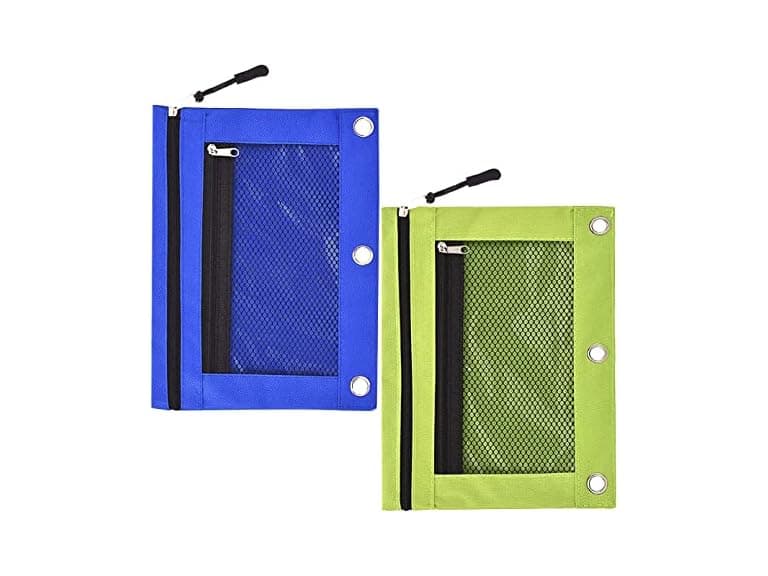 10 Pack 3 Ring Binder Pencil Pouchs - Image 1