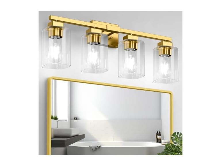 Beslowe Modern Matte Gold Wall Sconce - Choose Size - Image 1