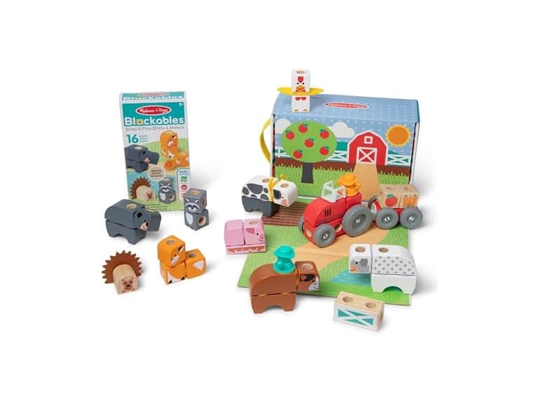 Melissa & Doug Blockables™ Farm and Farm Friends - Image 1