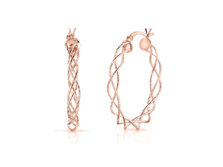 Yeidid Italian 40mm Braided Hoops - Image 1