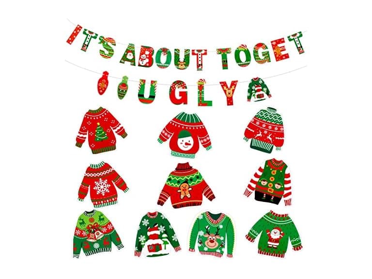 52Pc Ugly Sweater Cutouts & Banner - Image 1