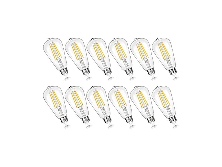 12PK Brightever ST58 LED Edison Light Bulbs 7W 3000K