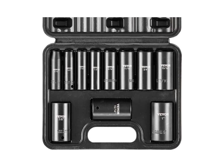VEVOR 3/8" Drive 11 Piece Deep Socket Set