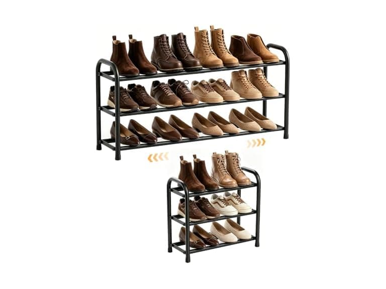 ENJOYBASICS 3 Tier Expandable Shoe Rack - Image 1