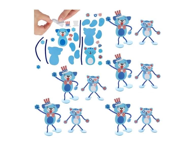 Fun Express Stand-Up Patriotic Pets Chenille Kit - Image 1
