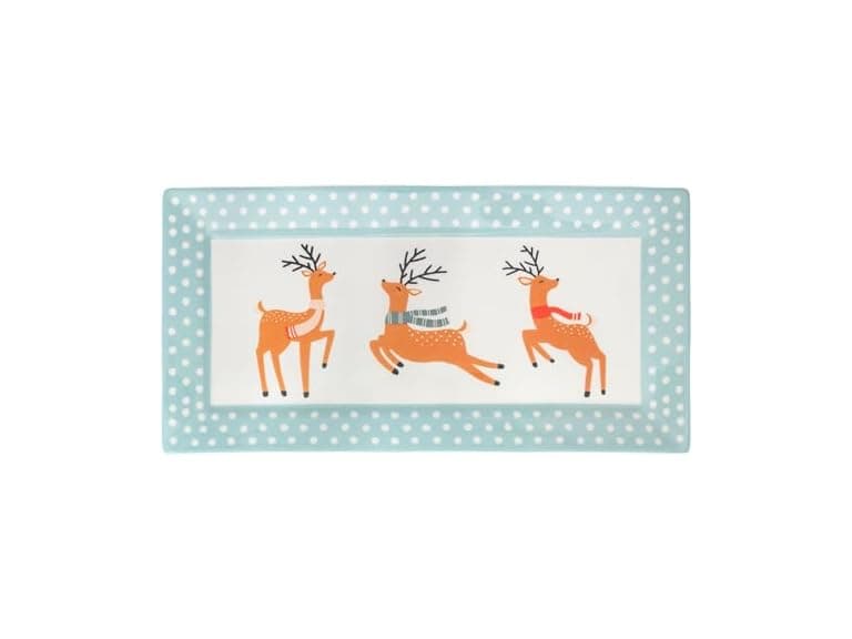 Boston International Rectangle Ceramic Platter Holiday - Image 1