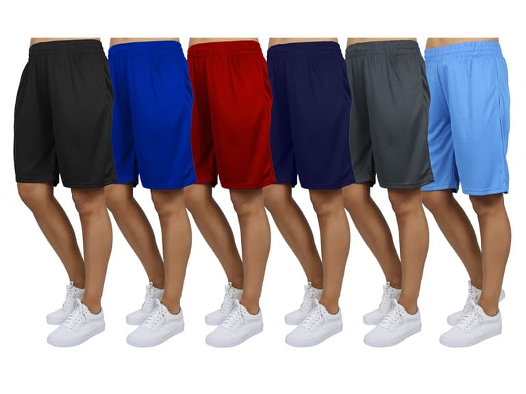 5Pk Womens Moisture Wicking Mesh Shorts - Image 1