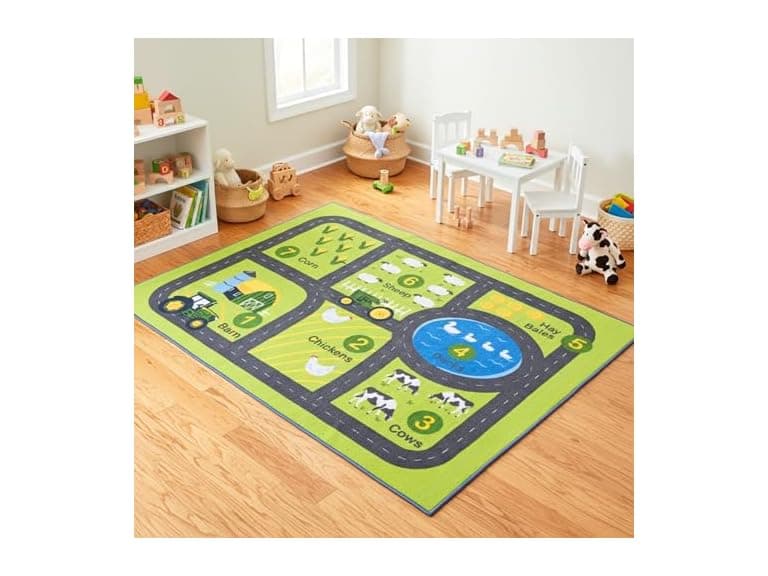 John Deere Interactive Play Area Rug, 69 x 52 Inch - Image 1