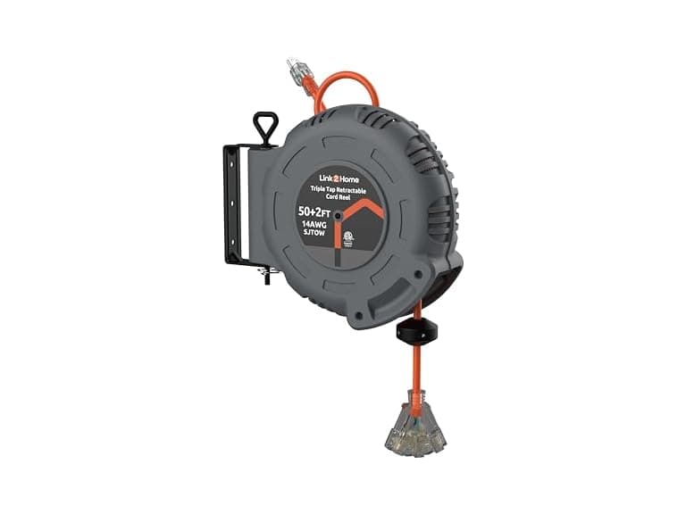 Link2Home 50 Ft. Retractable Extension Cord Reel - Image 1