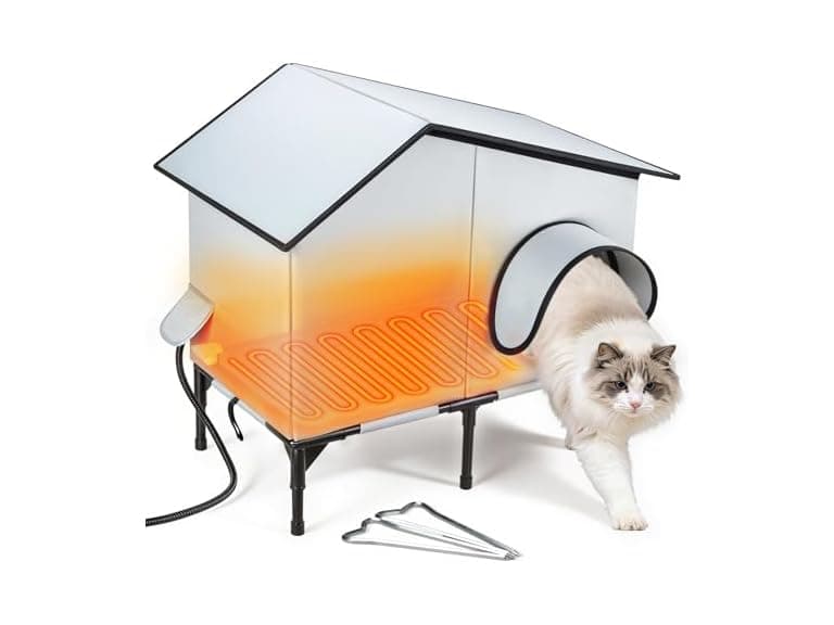 Txunocy Heated Outdoor Cat House - Image 1