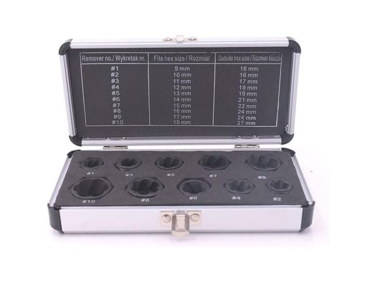 10pcs 9-19mm Damaged Bolts Nuts Remover Set Short - Image 1