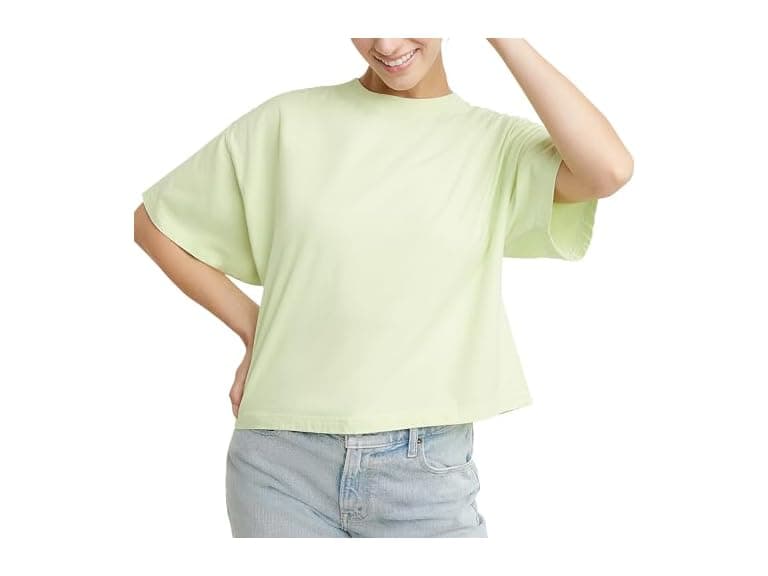 Hanes Women (S) Originals Garment Cropped T-shirt - Image 1