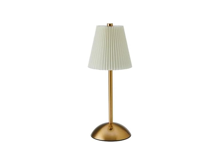 Elements 11.6-Inch Gold Rechargeable LED Table Lamp Gold - Image 1